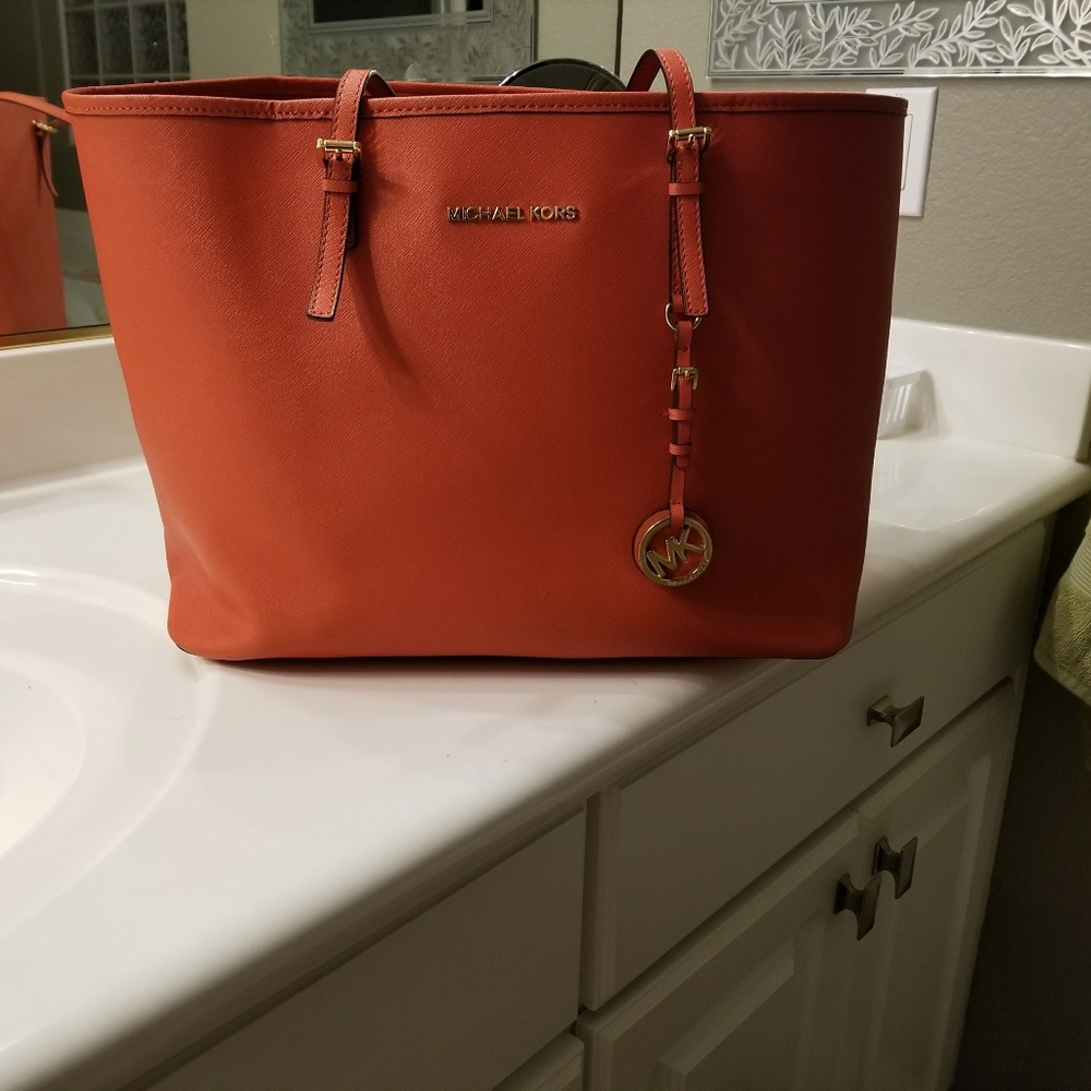 Michael Kors Orange Jet Set Tote
